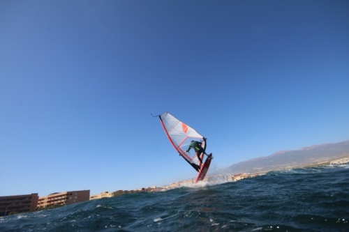 Bruch Boards Wave windsurfing at El Cabezo in El Medano Tenerife SurfMedano 08-12-2018
