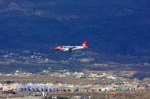Edelweis plane is landing on Tenerife Sur Airport