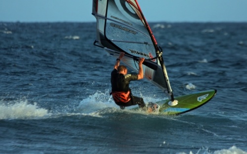 Evening windsurfing in El Medano 05-04-2013