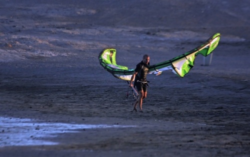 Evening windsurfing in El Medano 05-04-2013