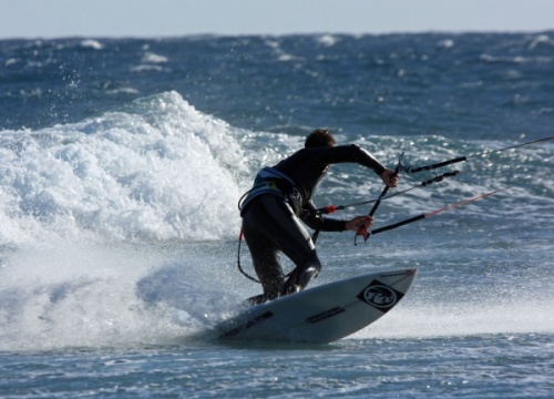 Kitesurfing El Medano Harbour Wall 22-01-2013