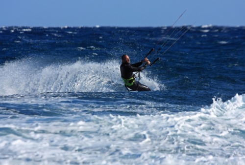 Kitesurfing El Medano Harbour Wall 22-01-2013