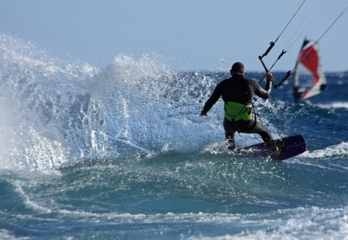 Kitesurfing El Medano Harbour Wall 22-01-2013