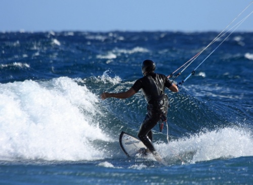 Kitesurfing El Medano Harbour Wall 22-01-2013