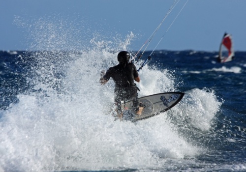 Kitesurfing El Medano Harbour Wall 22-01-2013