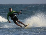 Kitesurfing in El Medano Harbour Wall 27-11-2012