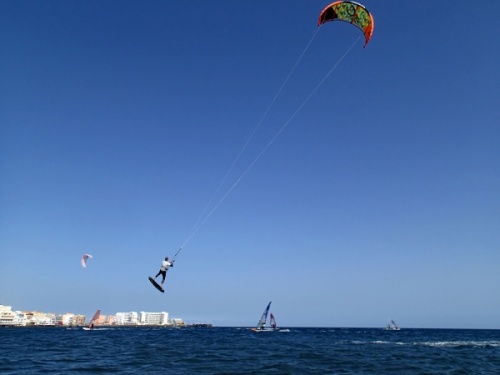 Kitesurfing kiterace in El Medano Tenerife 14-02-2014 with Andrzej Japa Ozog and Blazej Blasco Ozog