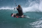 Kitesurfing South Bay with south wind and wave