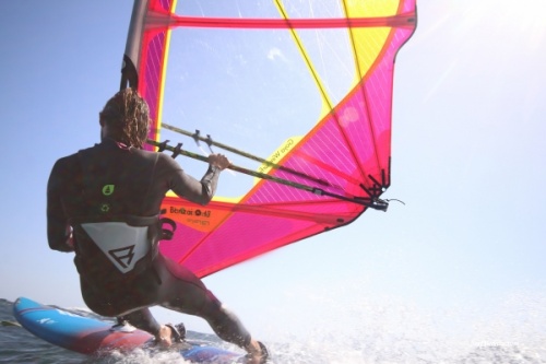 Light wind wave windsurfing at El Cabezo in El Medano Tenerife 13-03-2019