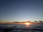 Sunrise sunset at Playa Sur and Cabezo in El Medano Tenerife Canary Islands