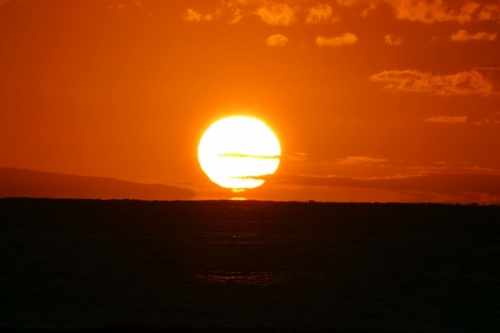 Sunrise sunset at Playa Sur and Cabezo in El Medano Tenerife Canary Islands