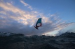 Sunrise wave windsurfing at El Cabezo in El Medano 26-01-2018