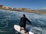 SUP and surfing at Playa Cabezo in El Medano Tenerife 17-02-2014