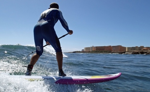 SUP and surfing at Playa Cabezo in El Medano Tenerife 17-02-2014