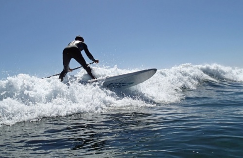 SUP and surfing at Playa Cabezo in El Medano Tenerife 17-02-2014