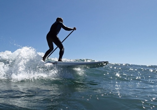 SUP and surfing at Playa Cabezo in El Medano Tenerife 17-02-2014