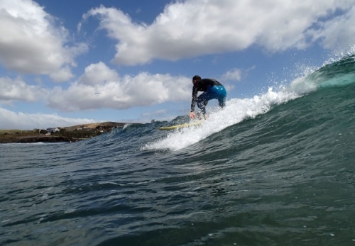 Surfing at Playa Cabezo in El Medano Tenerife 16-02-2014