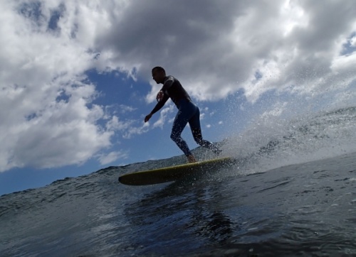 Surfing at Playa Cabezo in El Medano Tenerife 16-02-2014