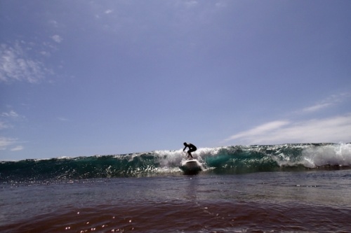 Surfing at south swell in El Medano Tenerife 26-04-2016