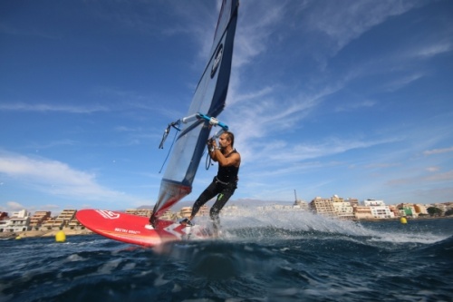 TWS new PRO slalom windsurfing toys at Playa Sur in El Medano Tenerife 04-12-2017