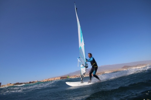 Wave windsurfing at El Cabezo in El Medano 01-01-2018