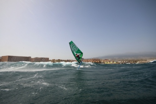 Wave windsurfing at El Cabezo in El Medano 01-03-2017