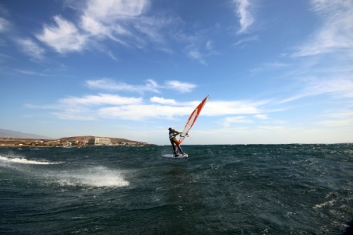 Wave windsurfing at El Cabezo in El Medano 07-02-2016