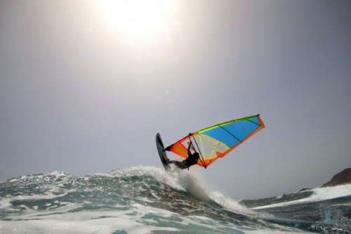 Wave windsurfing at El Cabezo in El Medano 07-09-2017