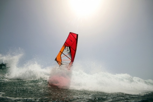 Wave windsurfing at El Cabezo in El Medano 07-09-2017