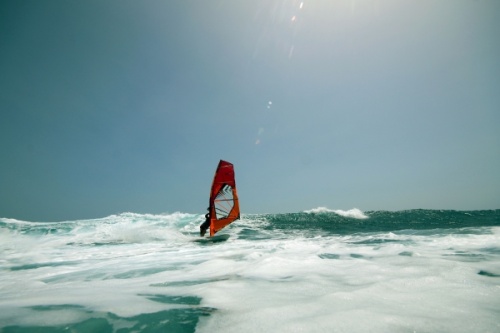 Wave windsurfing at El Cabezo in El Medano 07-09-2017