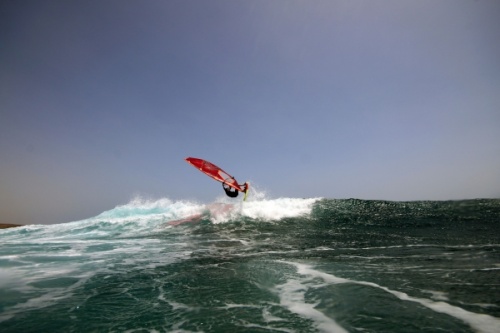 Wave windsurfing at El Cabezo in El Medano 07-09-2017