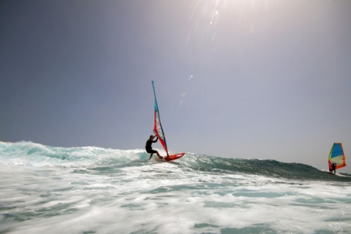 Wave windsurfing at El Cabezo in El Medano 07-09-2017