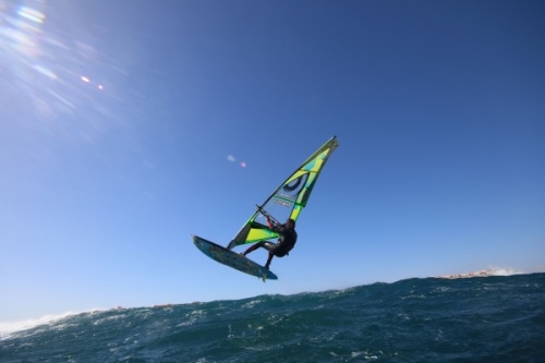 Wave windsurfing at El Cabezo in El Medano 13-12-2017