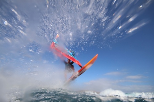 Wave windsurfing at El Cabezo in El Medano 13-12-2017