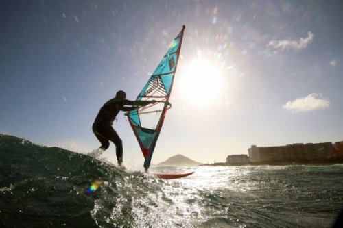 Wave windsurfing at El Cabezo in El Medano 30-01-2016