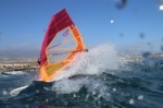 Wave windsurfing at El Cabezo in El Medano Tenerife 02-02-2019