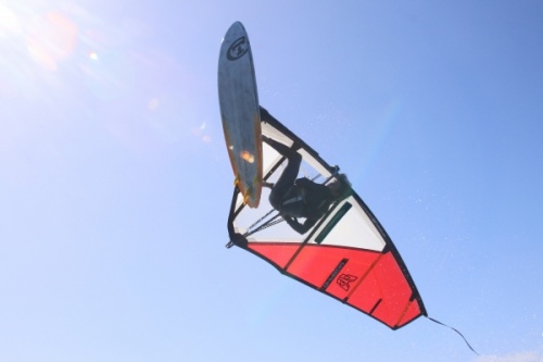 Wave windsurfing at El Cabezo in El Medano Tenerife 02-02-2019