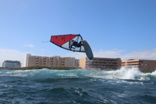 Wave windsurfing at El Cabezo in El Medano Tenerife 02-02-2019