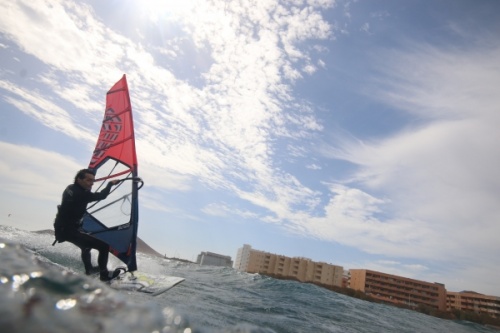 Wave windsurfing at El Cabezo in El Medano Tenerife 02-11-2020