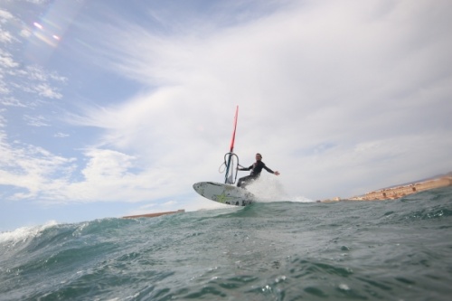 Wave windsurfing at El Cabezo in El Medano Tenerife 02-11-2020