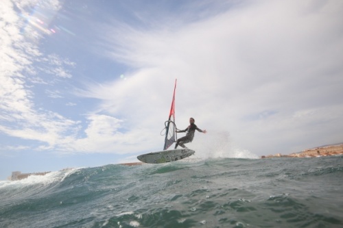 Wave windsurfing at El Cabezo in El Medano Tenerife 02-11-2020