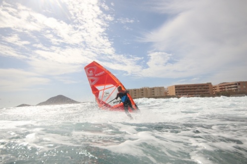 Wave windsurfing at El Cabezo in El Medano Tenerife 02-11-2020