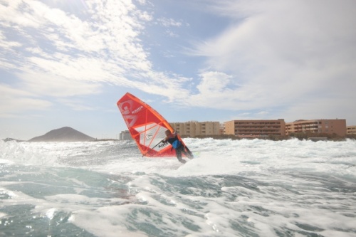 Wave windsurfing at El Cabezo in El Medano Tenerife 02-11-2020