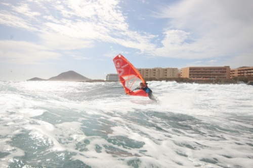 Wave windsurfing at El Cabezo in El Medano Tenerife 02-11-2020