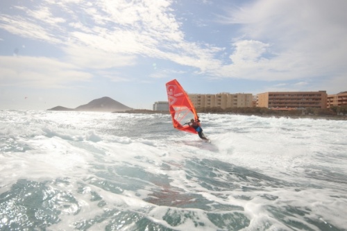 Wave windsurfing at El Cabezo in El Medano Tenerife 02-11-2020