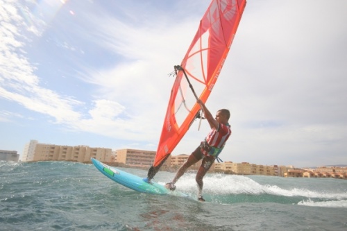 Wave windsurfing at El Cabezo in El Medano Tenerife 02-11-2020