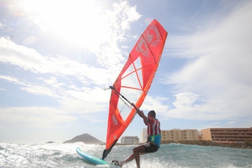 Wave windsurfing at El Cabezo in El Medano Tenerife 02-11-2020