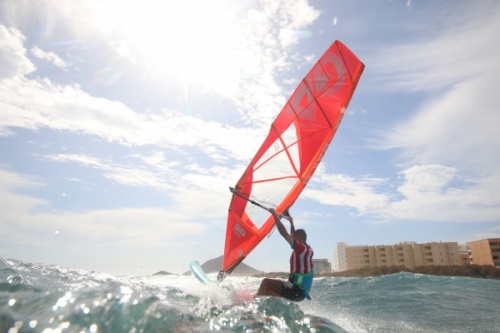 Wave windsurfing at El Cabezo in El Medano Tenerife 02-11-2020