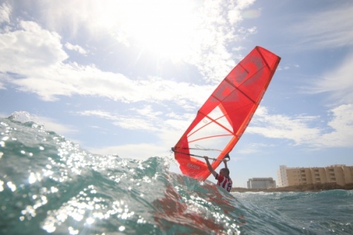 Wave windsurfing at El Cabezo in El Medano Tenerife 02-11-2020