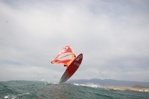 Wave windsurfing at El Cabezo in El Medano Tenerife 02-11-2020